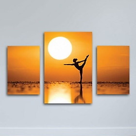 Mua Tranh Canvas Treo Tường Yoga Bên Bờ Biển W1138 (Size