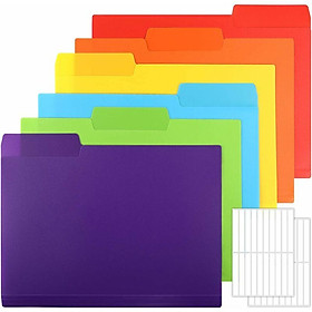 30 tập tin đầy màu sắc, gấp thư thư mục gấp nhựa, 6 màu cho đồ dùng văn phòng trường học