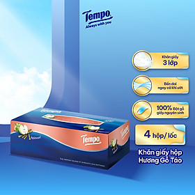 Khăn giấy rút cao cấp Tempo - 4 lớp bền dai, an toàn cho da - Thương hiệu Đức