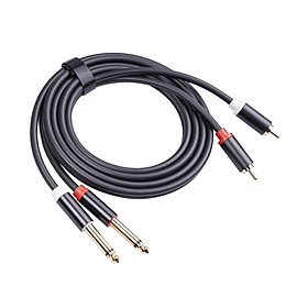 1/4 Dual  to Dual 6.35mm Audio Cable  Audio Converter Cord Audio Cable for PC