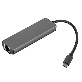 5 in 1 USB Type C Hub HDMI 4K USB C Hub to Gigabit Ethernet Rj45 Lan Adapter