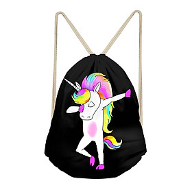 Unicorn Drawstring Bag Funny Dress Shoes Laundry Storage Bags Backpack