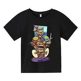 Áo thun cho bé, Áo thun trẻ em NINJA RÙA CHIBI, 4 màu, có size người lớn, Anam Store