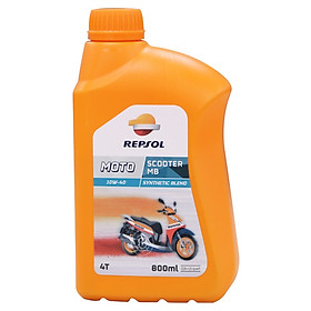 Nhớt xe tay ga cao cấp Repsol Scooter SynThetic 10W40 MB 800ml - Nhập Tây Ban Nha