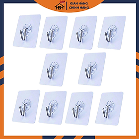 Mua Combo 10 móc treo tường siêu dính trong suốt