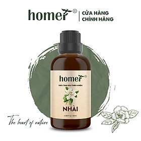 Tinh Dầu Hoa Nhài Homer 100ml - Chính Hãng, Đạt Chuẩn Kiểm Định Cao Cấp - Tinh Dầu Xông Thơm Phòng, Thư Giãn, Khử Mùi hiệu quả - 20Ml