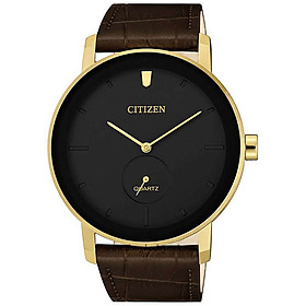 Đồng hồ nam citizen dây da be9182-06e - mặt đen
