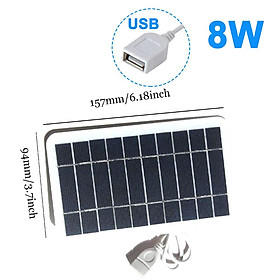 Máy phát điện năng lượng mặt trời di động 20W Bộ sạc pin di động USB 5V DIY cho Power Bank Du lịch ngoài trời Cắm trại Ánh sáng mặt trời 10W 8W 3W 2W