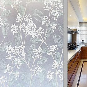 Mua Decal Đề Can Dán Kính Mờ Nhám - Giấy Dán Kính Khổ 45cm - HOA LÁ XANH