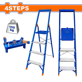 THANG NHÔM GIA ĐÌNH BẰNG THÉP VÀ NHÔM 4 BẬC WADFOW WLD1H04 - HÀNG CHÍNH HÃNG