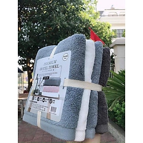 Mua Set 4 khăn tắm sợi cotton mềm mịn  thấm nước