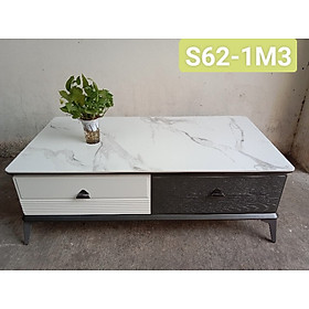 Bàn trà sofa Tundo mặt đá nhập khẩu vân xám