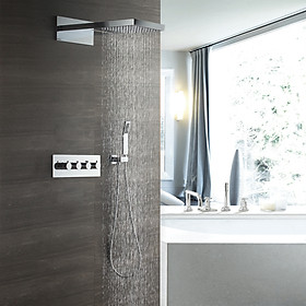 Sen tắm âm tường nóng lạnh mạ croom FAHKLER HI05006T