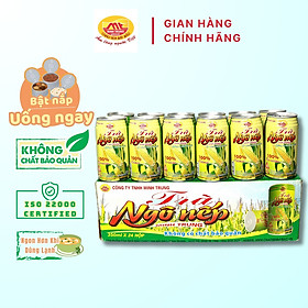 Trà Ngô Nếp Minh Trung 350ml Không Chất Bảo Quản - Thùng 24 Lon Trà Ngô Nếp 24