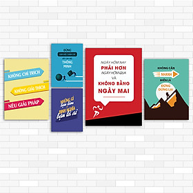 Mua Tranh Bộ Sologan Cổ động Văn phòng tạo động lực làm việc  vải canvas căng khung gỗ New