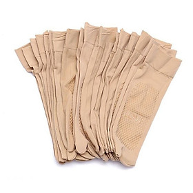  Combo 10 Đôi Vớ Gót Da Nữ Xỏ Ngón Và Có Gai Trong Chống Trơn