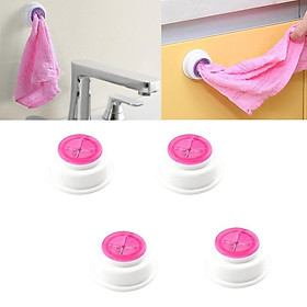 4pcs Wall Mount Tea Towel Holder Push in Dish Cloth Kitchen Tea Towel Rack