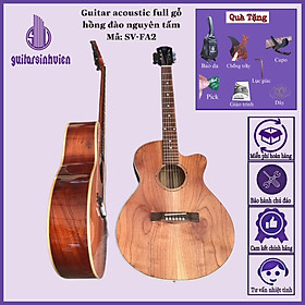 Mua Đàn guitar acoustic full gỗ hồng SV-FA2 có ty - Đàn gỗ thịt - Tặng phụ kiện