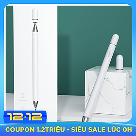 Bút cảm ứng stylus 2 đầu 2 in 1 hiệu WIWU Pencil One cho iPad Pro / iPhone / Android / màn hình cảm ứng các loại / Samsung Huawei Oppo Xiaomi Nokia (cảm ứng siêu mượt mà, dung lượng pin cao, thiết kế thời trang) - Hàng nhập khẩu