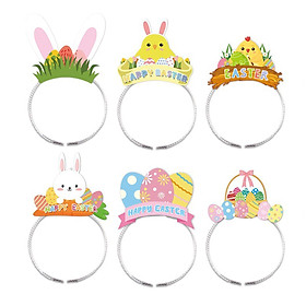 6Pcs Kids Easter Theme Headband Easter Party Decoration for Performance