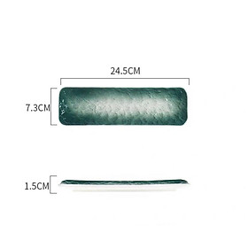 Mua Đĩa sứ chữ nhật Vân Đá  Đĩa dài sushi gimbap 3 size