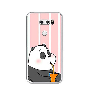 Ốp lưng dẻo cho điện thoại LG V30 - 0399 PANDA06 - Hàng Chính Hãng