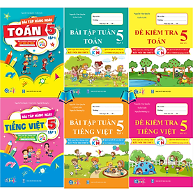 Sách - Bộ Sách Bài Tập Và Đề Kiểm Tra Toán + Tiếng Việt Lớp 5 Học Kì 1 - Kết Nối - Nhà Xuất Bản Hà Nội