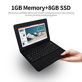 Máy tính xách tay nhẹ Android 5.1 màn hình 10.1 inch độ phân giải 1024*600 với bộ xử lý ACTIONS S500 1.5GHz ARM Cortex-A9 và dung lượng 1G+8G