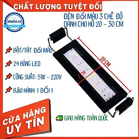 Đèn hồ cá , Đèn bể cá 20 - 90cm ĐỔI MÀU với 3 chế độ màu khác nhau có đến 4 dãy LED