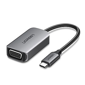 bộ chuyển USB TYPE C ra VGA Ugreen 160UC50316CM 10CM 1920 x 1080 60hz màu xám hàng chính hãng