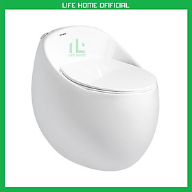 Mua Bồn Cầu Liền Khối Hình Trứng Hiện Đại Cao Cấp - Bệt Trứng Công Nghệ Men Nano Chống Bám Bẩn Diệt Khuẩn Xã Xoáy Nắp Êm