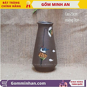 Mua Bình Hoa Lọ Hoa Men Mộc Dáng Nhỏ Cao- Gốm Sứ Bát Tràng- Gốm Minh An
