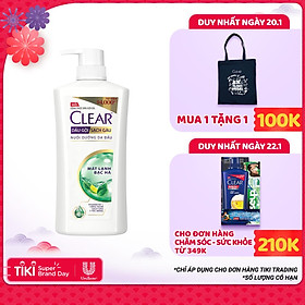 Dầu Gội Sạch Gàu CLEAR Mát Lạnh Bạc Hà (900g)