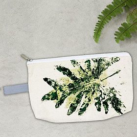 Túi Bút Vải Canvas In Hoa Lá Tươi - Saigon Zerowaste - Mẫu 2