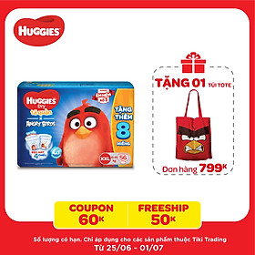 Tã Quần Huggies Dry Gói Cực Đại Angry Birds Phiên Bản Giới Hạn XXL56 (56 Miếng) - Tặng 8 Miếng