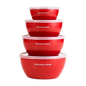 Mua KitchenAid - Bộ tô nhựa có nắp đậy màu đỏ - 4 cái
