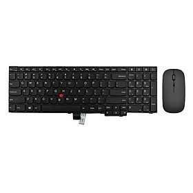 For   E555 E550 US English Keyboard+Mini Recharge Wireless Mouse Black