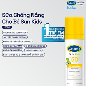 Sữa chống nắng dịu lành cho làn da nhạy cảm của bé CETAPHIL BABY SUN KIDS 150ML