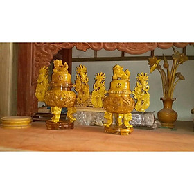Mua bộ đỉnh lư hương gỗ mít
