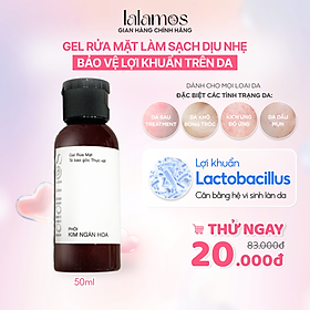 Sữa Rửa Mặt Lalamos Phôi Kim Ngân Hoa Làm Sạch Sâu và Cấp Ẩm Mini Size - 50ml