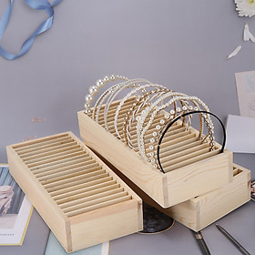 Wooden Headband Holder Hair Accessory Scrunchie Bracelets Necklaces Jewelry Storage Display Organizer Stand Rack