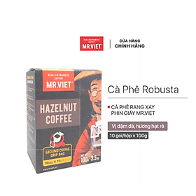 Cà phê phin giấy-  cà phê hương Hạt Dẻ ( Hazelnut coffee -ground coffee drip bag)100gr