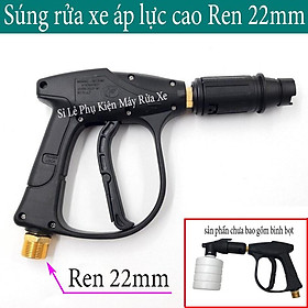 Mua Súng xịt - súng rửa xe áp lực cao mini cho máy xịt rửa áp lực cao (Ren ngoài 22mm)