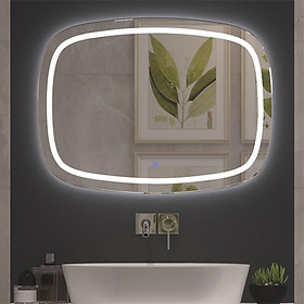 Gương soi đèn led phòng tắm GNT11 - Tích hợp đèn led và công tắc cảm ứng trên gương
