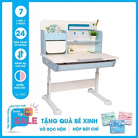 Mua Bàn học thông minh SMLIFE Jossie 90cm - M1090 - Xanh | 90cm x 56cm x 56-76cm (mặt bàn nâng hạ)