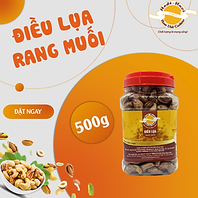 Hạt điều lụa rang muối loại 1 Hodi - NaVi - Hũ quai xách 500g, hũ nắp vặn bảo quản tốt, ít muối, hạt dinh dưỡng, ăn kiêng, giảm cân