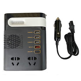 Bộ Chuyển Đổi Nguồn Điện Đa Năng Từ 12/24V Sang 220V Kèm Cổng USB Sử Dụng Đầu Tẩu Ô Tô