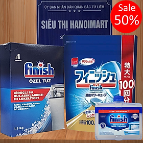 Combo: VRB Finish All in 1 100 viên + Muối Finish 1.5kg + Vệ sinh máy 250ml