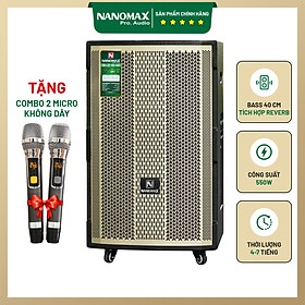 Mua Loa Kéo Nanomax SK-15D2 Vàng Bass 40cm Công Suất 550w Karaoke Bluetooth Hàng Chính Hãng