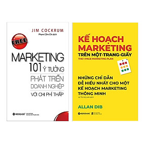Hình ảnh Combo 2 Cuốn Sách Về Marketing - Bán Hàng: Free Marketing – 101 Ý Tưởng Phát Triển Doanh Nghiệp Với Chi Phí Thấp  +  Kế Hoạch Marketing Trên Một - Trang - Giấy